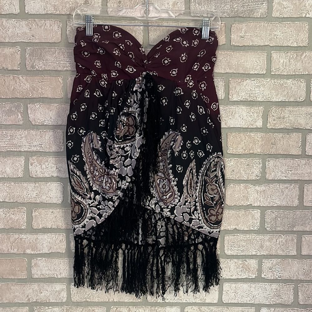 Free People Strapless Tassel Top- Size 4